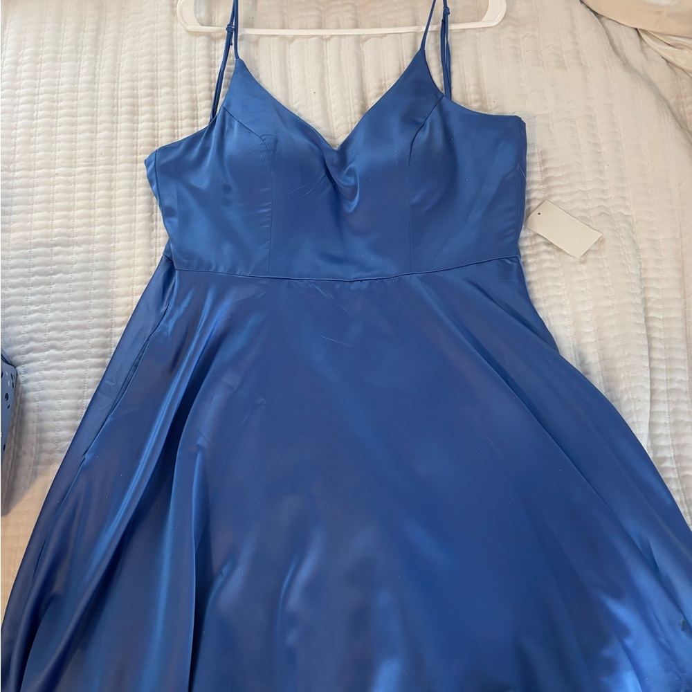 Elegant Blue Mini Dress